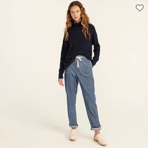 J. Crew Tie-Waist Camp Pant in Indigo-Dyed Corduroy NWT!!